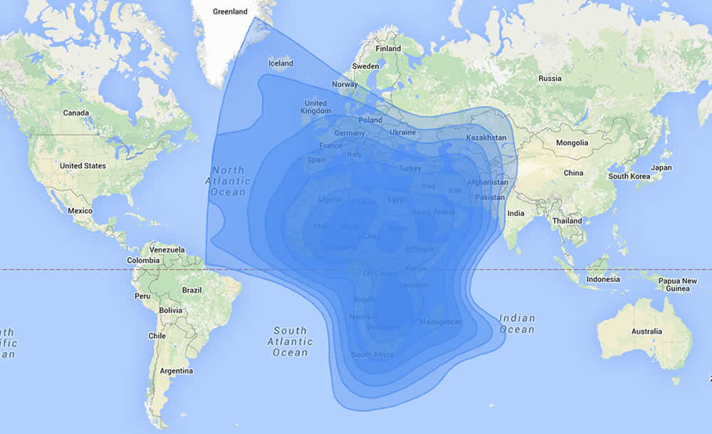 Arabsat 5A (30.5°E)<br><Strong>C Band</strong>