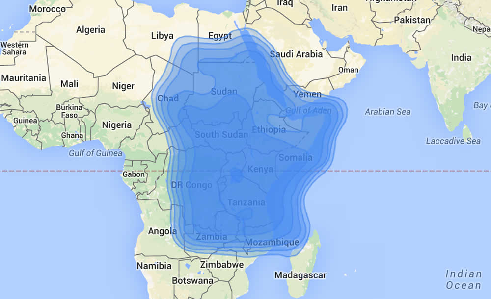 NSS12 East Africa (57°E)<br><Strong>Ku Band</strong>