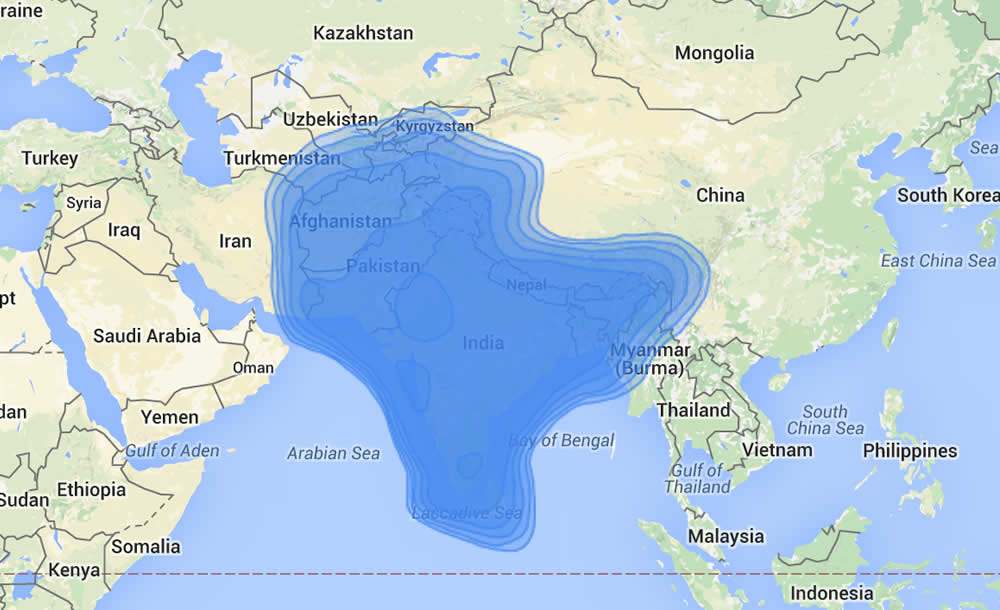 NSS12 Central & South Asia (57°E)<br><Strong>Ku Band</strong>